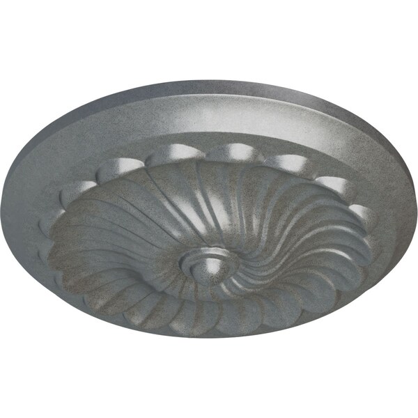 Flower Spiral Ceiling Medallion (Fits Canopies Up To 2), Hand-Painted Platinum, 12 1/4OD X 2 1/4P